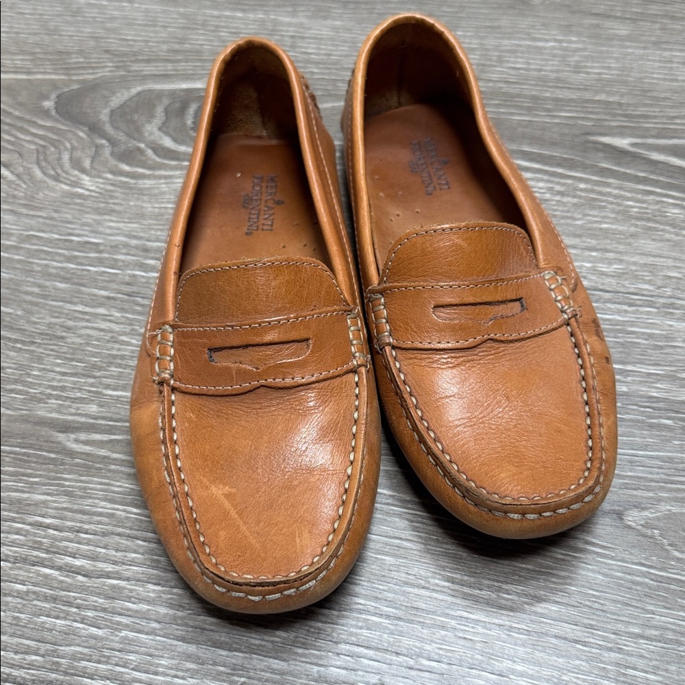 Mercanti Fiorentini Women 7.5 Brown Leather Loafers